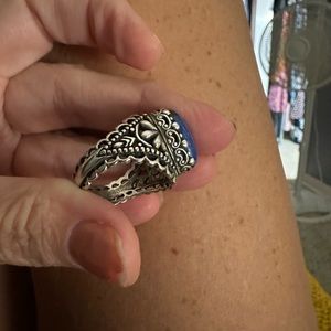 Carolyn Pollack sterling silver blue gemstone heart ring! 💎✨